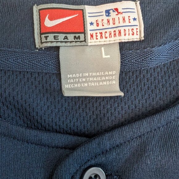 Nike Detroit Tigers MLB Jersey Size L Men's Navy Blue Button-Up Team Apparel - Picture 6 of 11